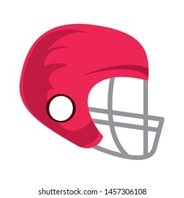 american football sport game helmet uniform protection accesory cartoon vector illustration graphic design