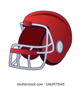 american football sport game helmet uniform protection accesory cartoon vector illustration graphic design