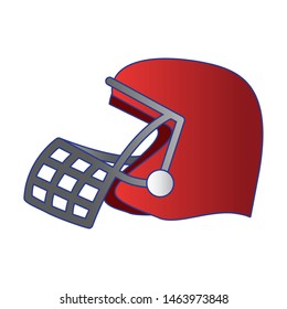 american football sport game helmet uniform protection accesory cartoon vector illustration graphic design