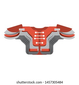 american football sport game shoulder pad uniform accesory cartoon vector illustration graphic design