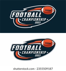  American Football sport logo design vector illustration 