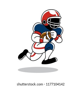 American Football sport logo mascot