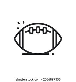 American football, sport outline icons. Vector illustration. Editable stroke. Isolated icon suitable for web, infographics, interface and apps.