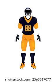 american football sport uniform template isolated
