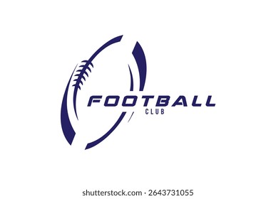 American Football Sports Badge Logo Vector - Rugby Logo.