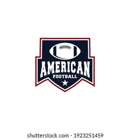 american football sports logo on white background