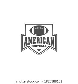 american football sports logo on white background