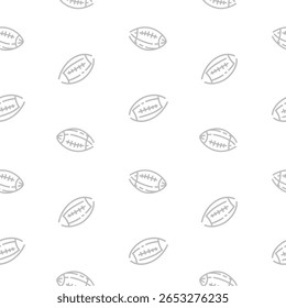 American football sports pattern background. rugby ball pattern background. rugby ball doodle Illustration background.