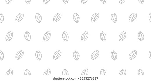 American football sports pattern background. rugby ball pattern background. rugby ball doodle Illustration background.