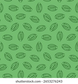 Fundo de padrão de futebol americano esportes padrão. fundo de padrão de bola de rúgbi. fundo de ilustração de bola de rúgbi.
