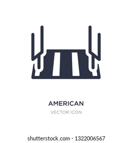 american football stadium icon on white background. Simple element illustration from American football concept. american football stadium sign icon symbol design.