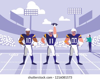 american football stadium scene