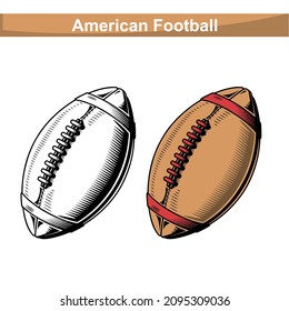 American football standard ball sports vector