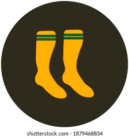 American football stockings with two stripes. Vector illustration for web and mobile design.