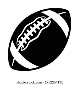 American football super bowl ball silhouette vector illustration isolated on white background. Ideal for logo design, sticker, decal and any kind of decoration.