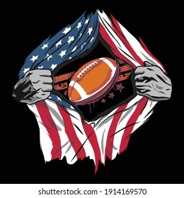 American Football t shirt design vector illustration