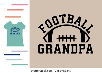 American football t shirt design for grandpa