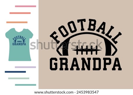 American football t shirt design for grandpa