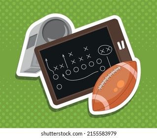 american football tactic and ball
