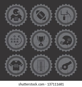 american football tag label