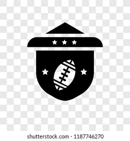 American Football Team Emblem vector icon isolated on transparent background, American Football Team Emblem transparency logo concept