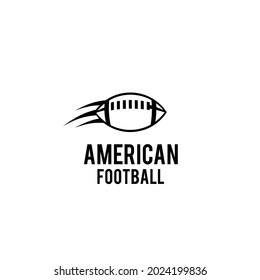 American football team line logo icon design vector illustration