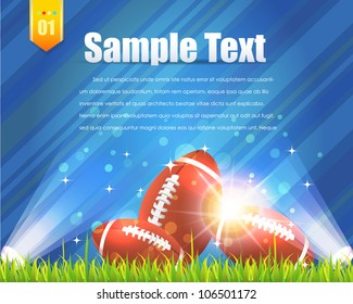 American Football Theme Vector Design