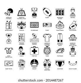 American football , Thin Line and Pixel Perfect Icons