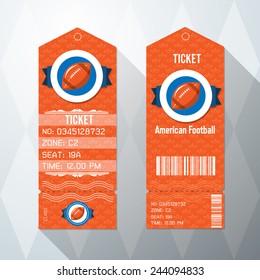 American Football Ticket Card design