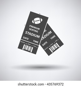 American Football Tickets Icon. Vector Illustration.