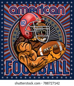 American  football  tiger