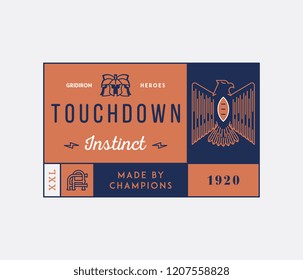 American football touchdown badge is a vector illustration about sport