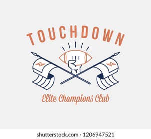 American football touchdown champions is a vector illustration about sport