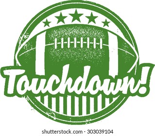American Football Touchdown Stamp