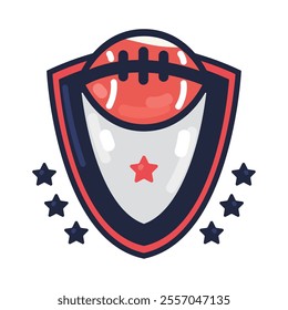 american football tournament badge isolated