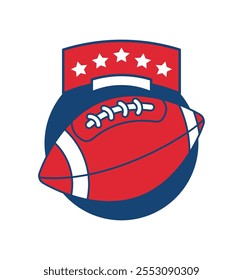 american football tournament ball badge isolated