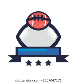 american football tournament emblem isolated