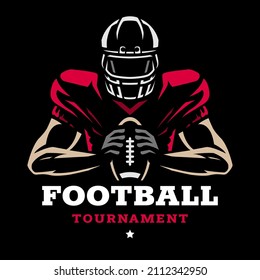 American Football tournament emblem, logo on a dark background.