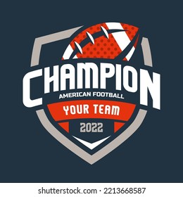 American Football tournament emblem, logo on a dark background