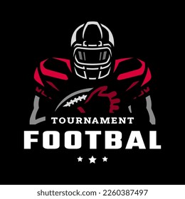 American Football tournament emblem, logo on a dark background.