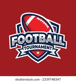 American Football Tournament Emblem Logo. Best for Sport Related Logo