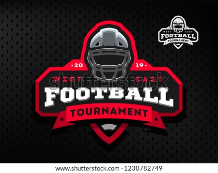 American Football tournament emblem, logo.