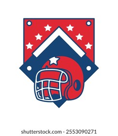 american football tournament label isolated