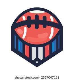 american football tournament label isolated