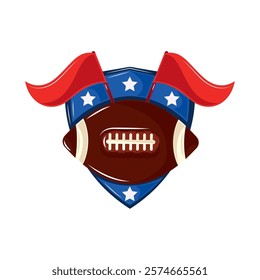 american football tournament label isolated