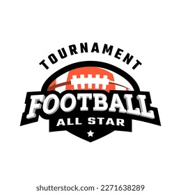 American football tournament logo, emblem.