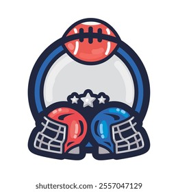 american football tournament sign isolated