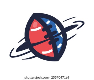 american football tournament sticker isolated