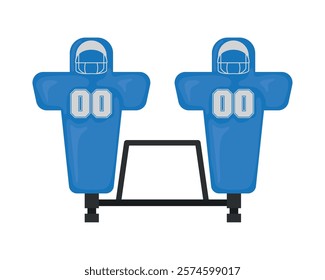 american football training dummy equipment isolated