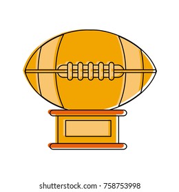 American football trophy cup icon vector illustration graphic design